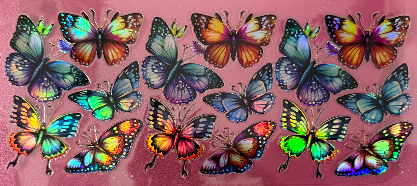 Holo Multi Color Butterflies