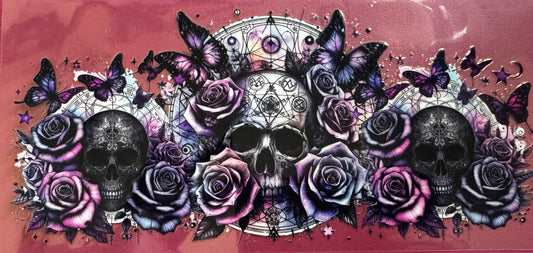 Skull,Butterflies,& Roses