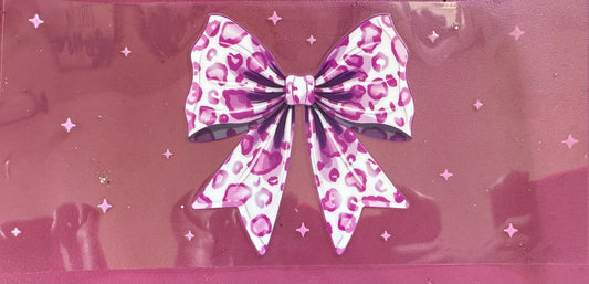 Purple Cheetah Bow