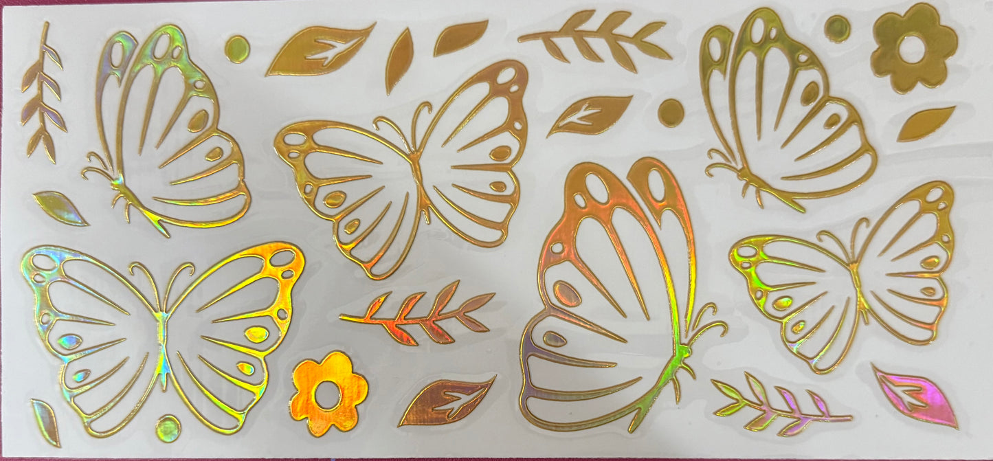 Gold Holo Butterflies