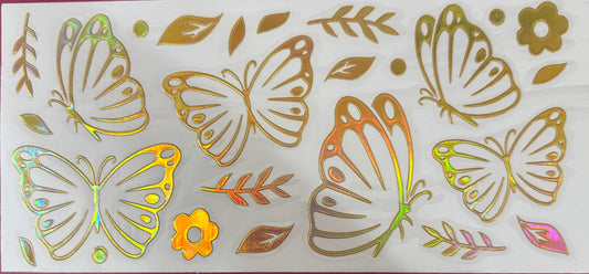 Gold Holo Butterflies