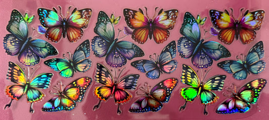 Holo Multi Color Butterflies