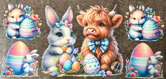 Bunny And Highland Cow
